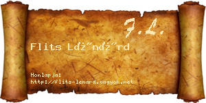 Flits Lénárd névjegykártya